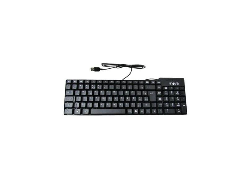 Teclado104 teclas preto c/ fio 1,30mt