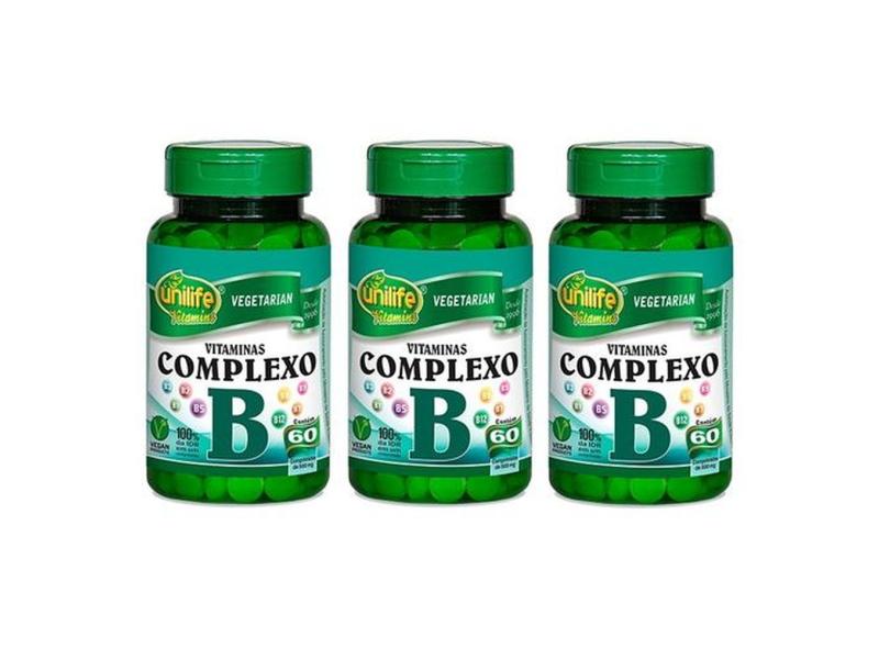 Complexo B Vitaminas 3 X 60 Cápsulas 500mg - Unilife Em Promoção é No ...