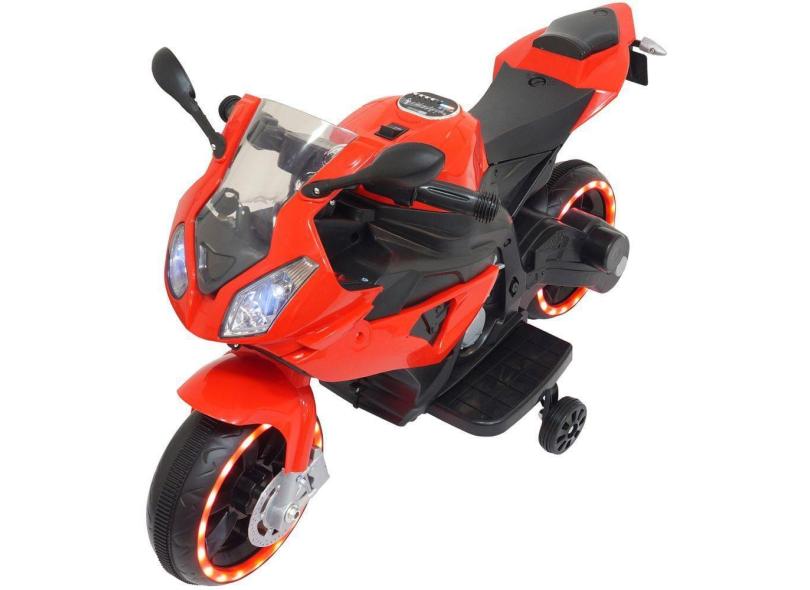 Mini Moto Elétrica Triciclo Criança Infantil Bateria 6V Luz Som Brinqway Bw-127 Bivolt