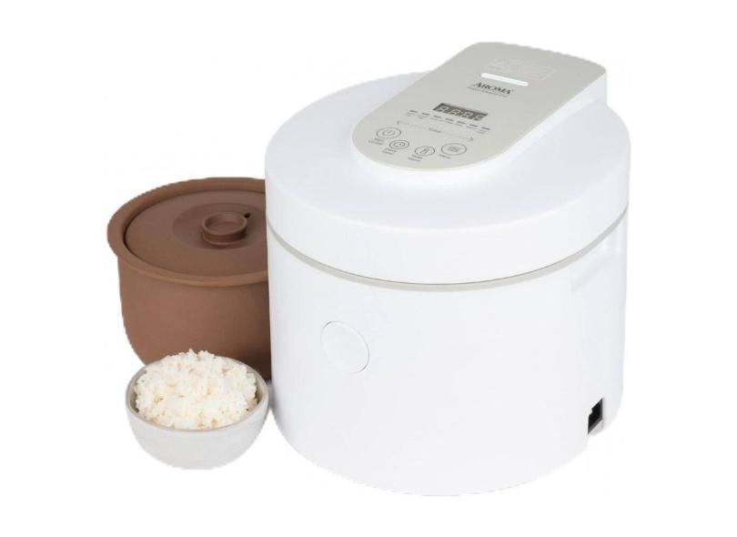 Panela de Arroz Elétrica 3 Litros com 7 Programas, 110V 600W, AROMA, Branca