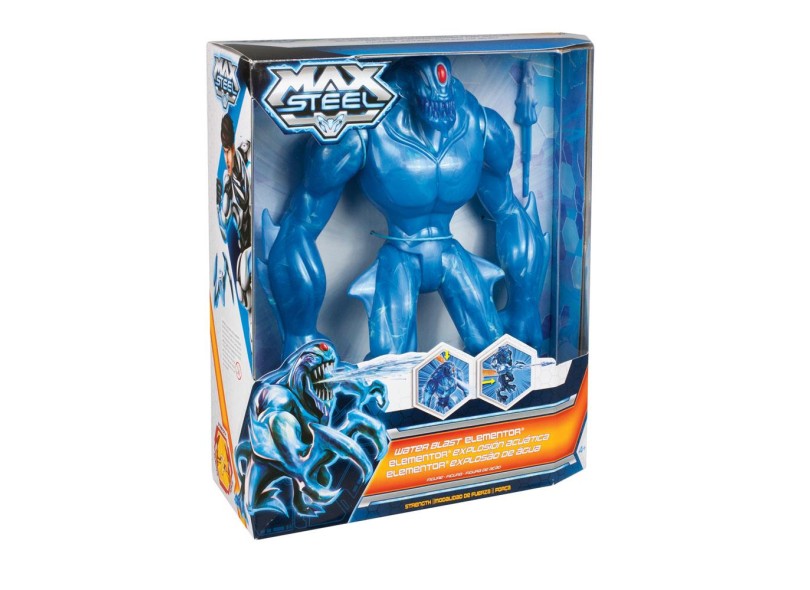 Boneco Max Steel Elementor Explosão de Água - Mattel