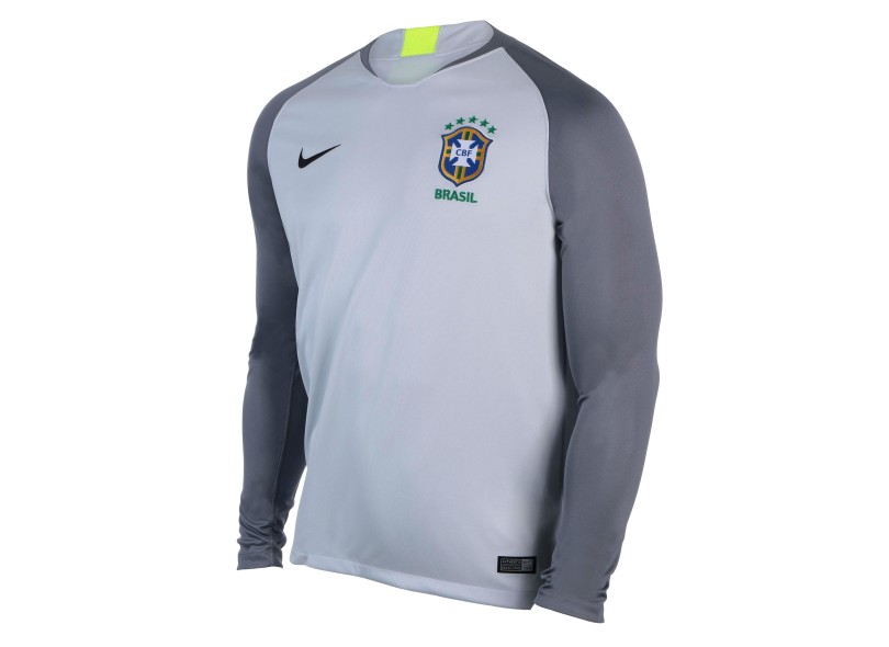 Camisa Goleiro Manga Longa Brasil 2018/19 Sem Número Nike