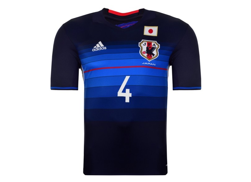 Camisa Torcedor Japão I 2016 com Número Adidas