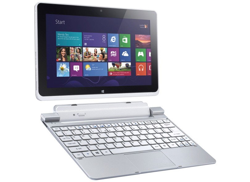 Notebook Conversível Acer W Series 5 Intel Atom Z2760 2GB de RAM SSD 64 GB LED 10,1" Touchscreen Windows 8 Iconia W510