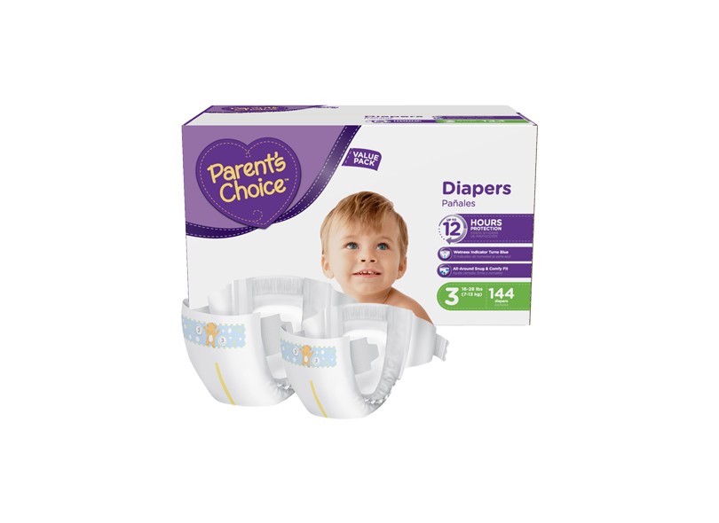 Fralda Parent's Choice Diapers M 144 Und 7 - 13kg