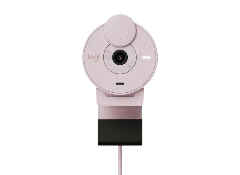 Webcam Logitech Brio 300Full HD 1080P Com Microfone usb-c 960-001446 Rosa