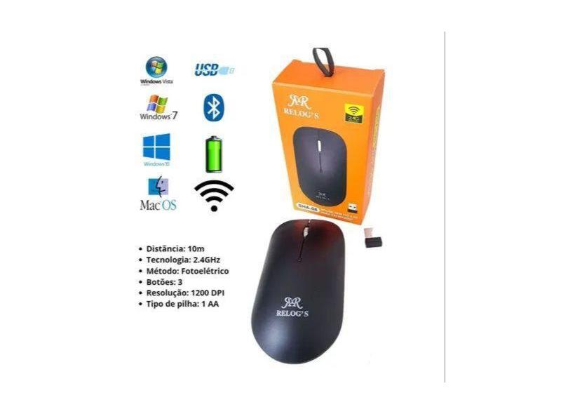 Mouse Sem Fio Relog's Sha-07 Óptico USB para PC Computador