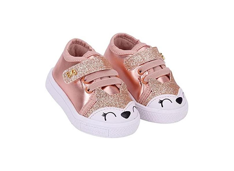 Tenis Docinho Bronze/Ouro World Colors 153014 (Bronze/Ouro)