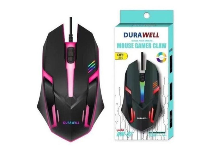 Mouse Para Gamer Usb Óptico Sensor Laser Led Dw-02 1200 Dpi com o ...