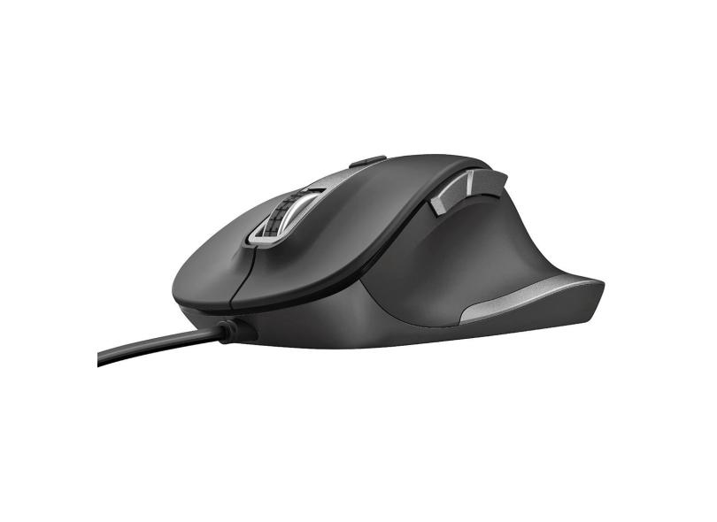 Mouse USB Comfort com 6 Botões Apoio para Polegar DPI Ajustável até 5000 Trust Fyda