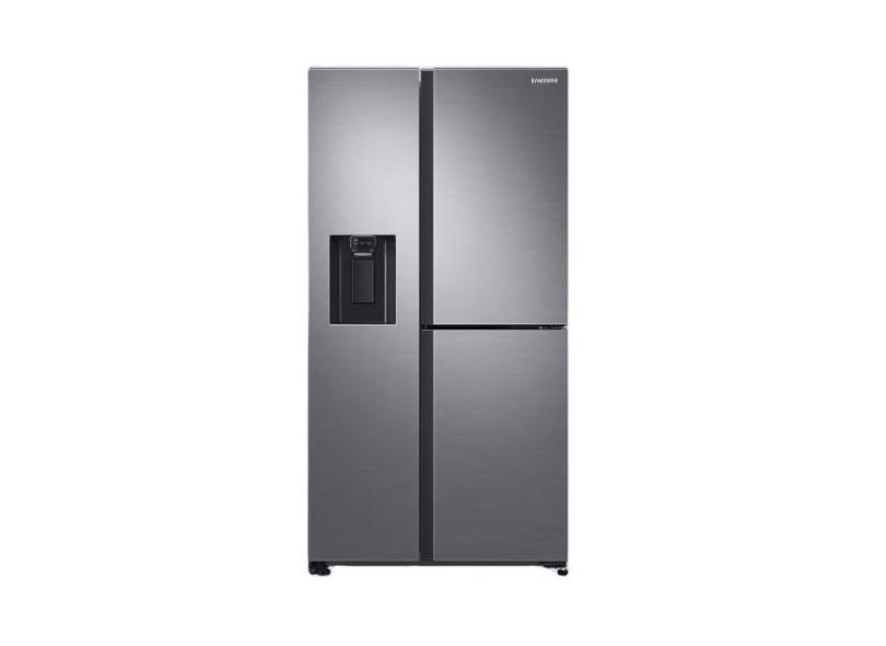 Refrigerador samsung side by side rs65 com dispenser de água e gelo e 
