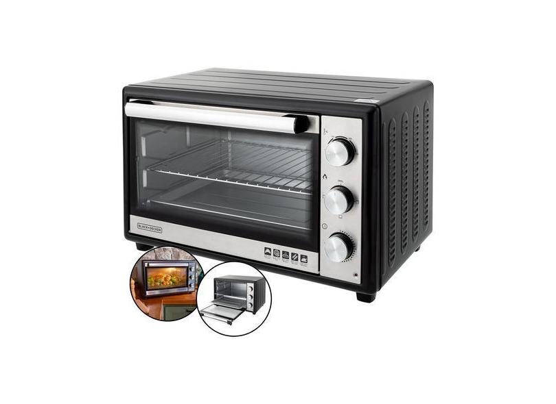 Forno De Bancada Elétrico Black Decker Tam Familia 46l 220v Forno Elétrico de Bancada, 46 Litros, Grelha, Assa, Gratina, Promoção, Preço Baixo, Envio Rápido