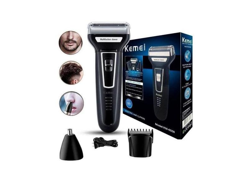 Barbeador E Cortador De Cabelo 3 Em 1 Kemei Km-6776 Bivolt
