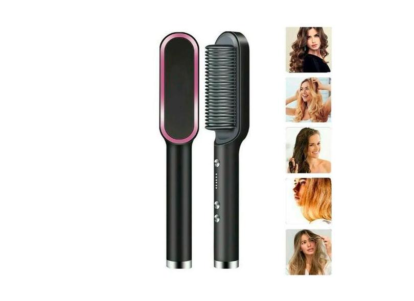 Escova 3 Em 1 Secadora Portátil Alisa Cabelo 110/220V Bivolt - Bellato