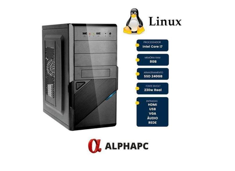 Computador Alphapc Intel Core i7 8GB SSD240 GB