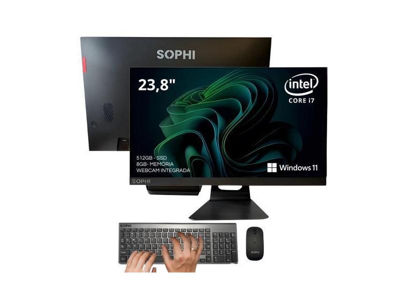 Computador All In One 8gb Ram Intel Core I7 Ssd 512GB 23.8 TELA Full H