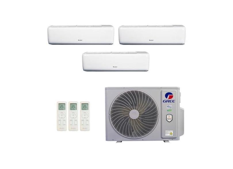 Ar-Condicionado Multi Split Inverter R-32 Gree 36.000 (2x Evap HW 12.000 + 1x Evap HW 24.000) Quente/Frio 220V