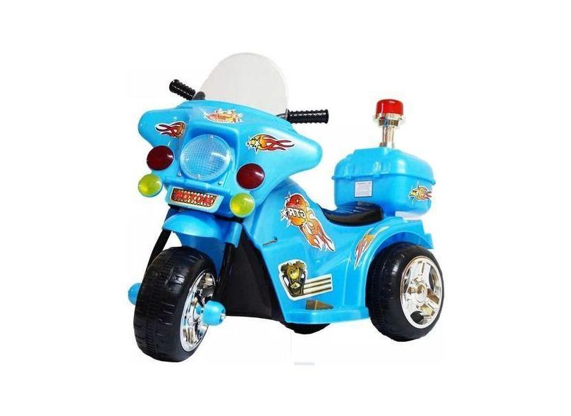 Mini Moto Infantil Triciclo Elétrico Polícia Sirene Luzes Cores - Impo