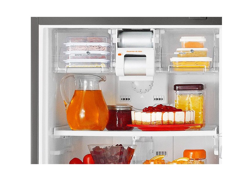 Geladeira Brastemp Ative! Frost Free Duplex 429 Litros Home Bar Inox BRK50NR