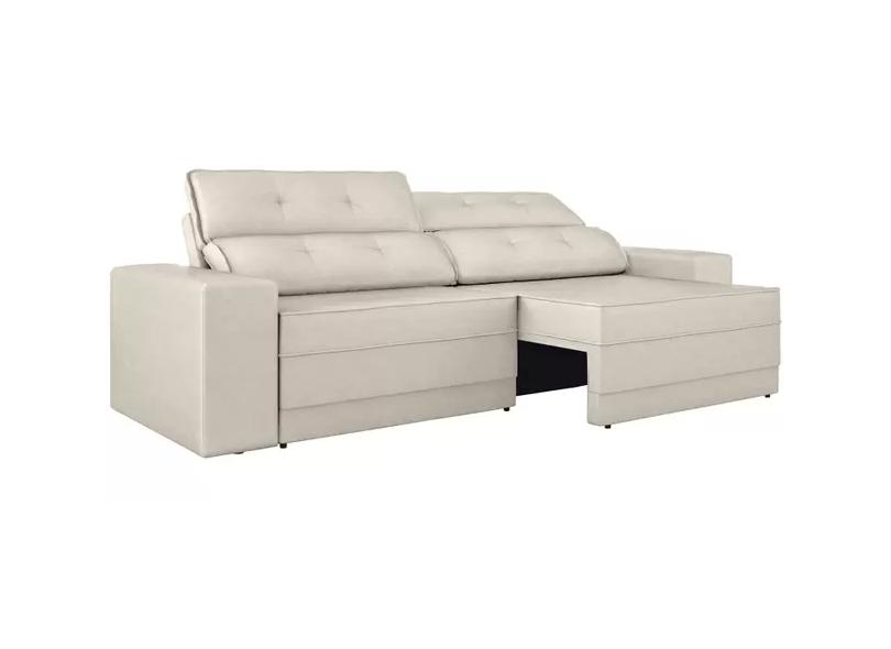 Sofá Reclinável Retrátil Suede Leon 250cm Next Sofás