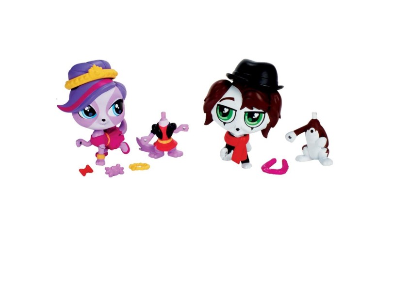 Boneca Littlest Pet Shop Amigos Fashion Philipe Boudreaux e Zoe Trent Hasbro
