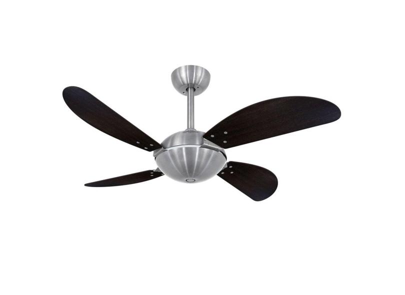 Ventilador De Teto Volare Escovado Fly Office 4 Pás Tabaco - 