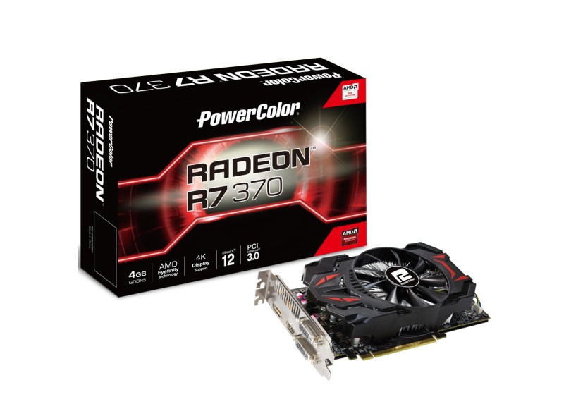 Placa de Video ATI Radeon R7 370 4 GB GDDR5 256 Bits PowerColor AXR7 370 4GBD5-DHE/OC