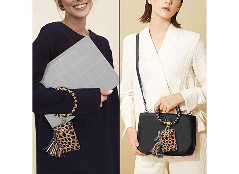 Cópia do leopardo Cadeia Keychain Pulseira Tassel chave de pulso Anel ...