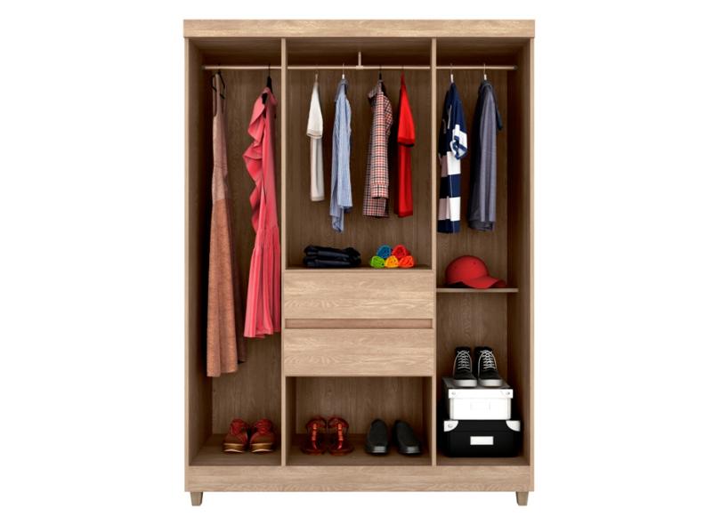 Guarda-Roupas Casal 6 Portas 2 Gavetas Ecom II Demóbile