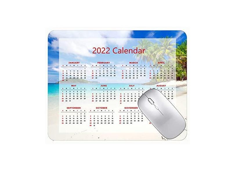 Mouse pad para jogos com calendário 2022, mouse pad para jogos, Tailândia, costa, mar e ilha