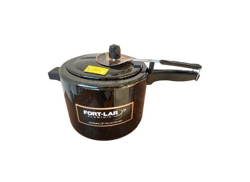 Panela De Pressao 7,0 Litros Preta Fort Lar - Fort-Lar
