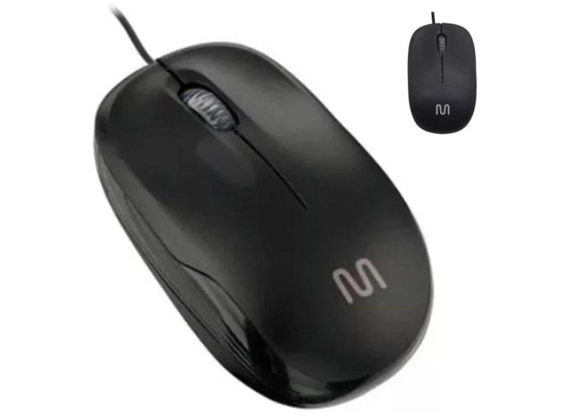 Mouse Usb Com Fio 1200 Dpi Multilaser Para Notbooks
