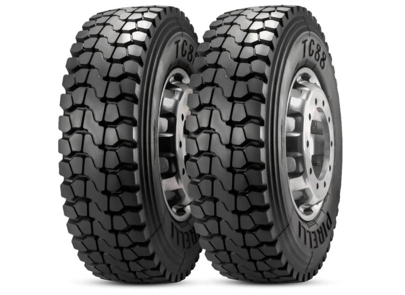 Kit 2 Pneu Pirelli 275/80r22.5 149l Tl Tg88 Borrachudo Misto