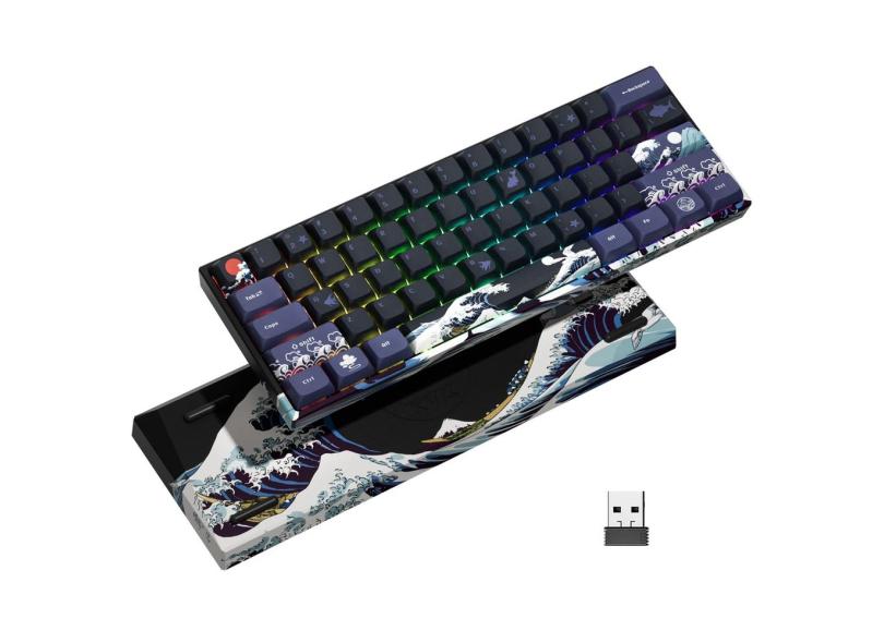 Teclado para jogos hitime xvx 60% rgb Wireless Mechanical