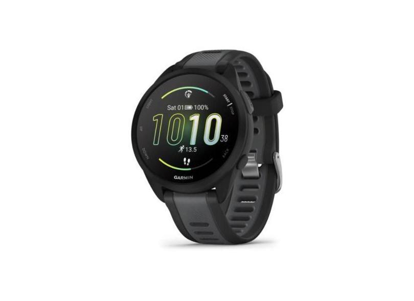 Smartwatch Relógio Garmin Forerunner 165 Music Preto e Cinza Ardosia W