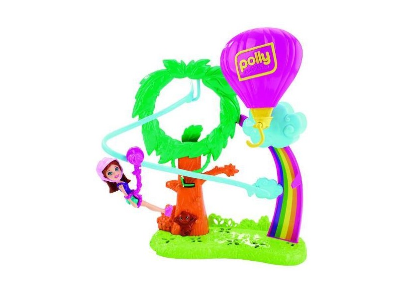 Boneca Polly Surpresa Safári Balão de Ar Mattel