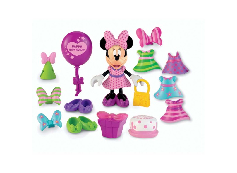 Boneca Disney Minnie Festa de Aniversário Fisher Price