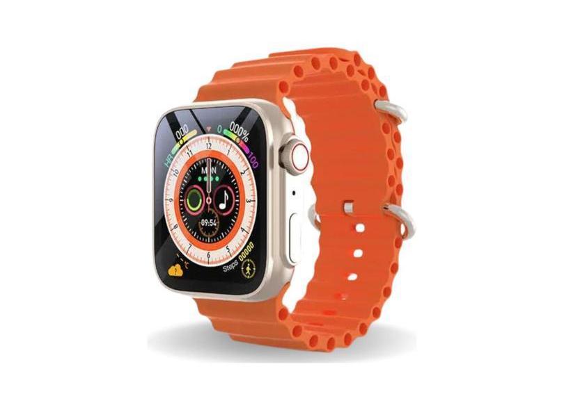 Relogio Smartwatch Inteligente Ultra 9 Laranja Para Samsung iPhone Wat