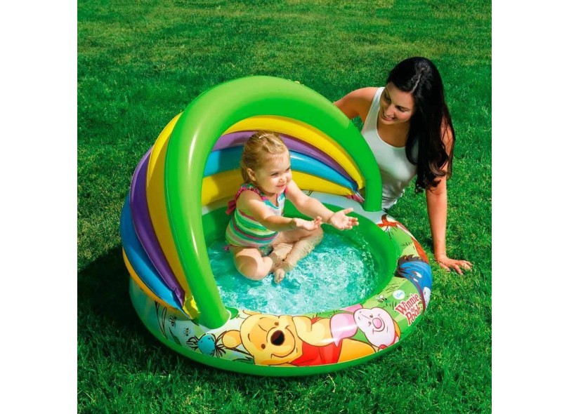 Piscina Inflável 45 l Redonda Intex Pooh Arco-Íris 57424