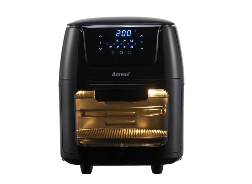 Air Fryer Oven Amvox 12 Litros 110v Potência De 1700w 8 Funções Pré-Programadas Com Prateleiras Removíveis