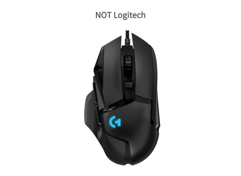 Mouse para jogos  G502 Hero Skin, material anti-suor RGB
