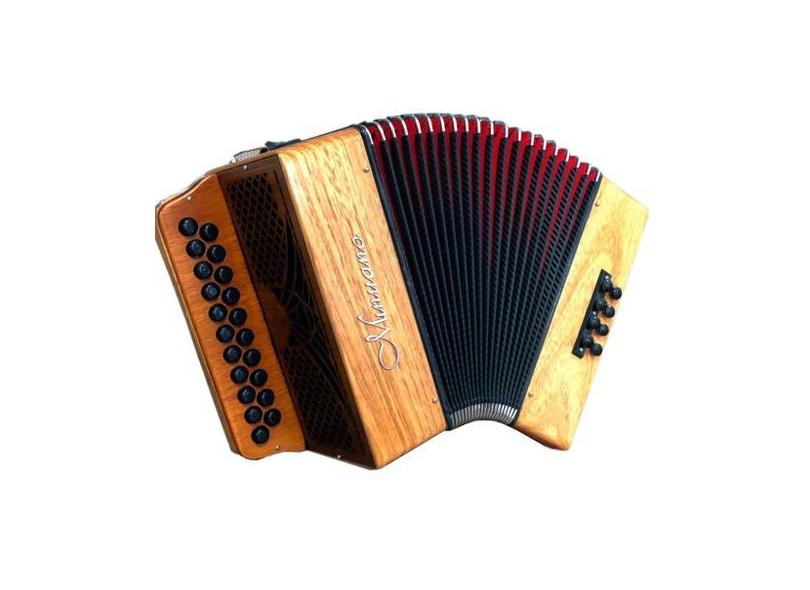 Acordeon 8 Baixos 8/21 Natural (Gaita De Botão) Minuano