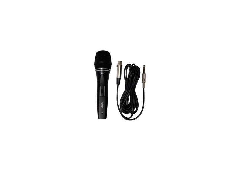 Microfone Dinâmico Profissional MXT M-235 Black + Cabo 3M