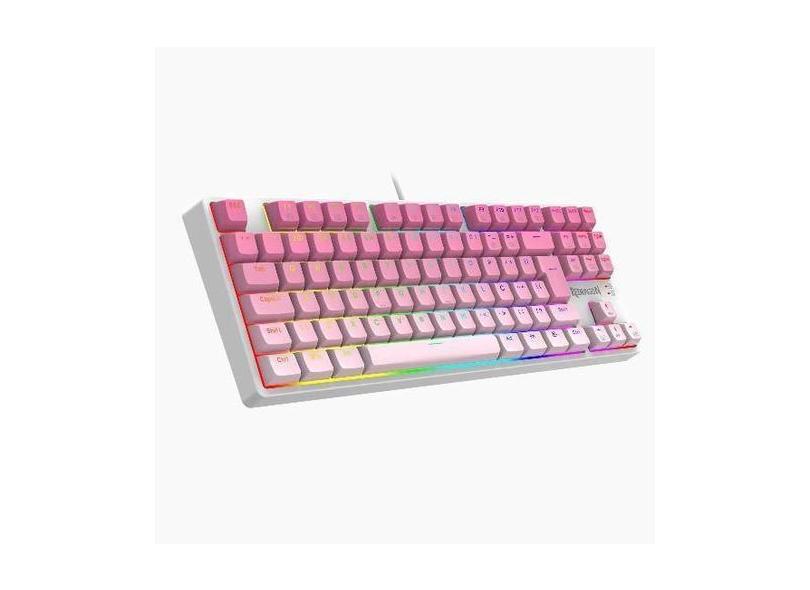 Teclado Gamer Redragon Daksa K576Gp-Rgb Rosa Switch Brown