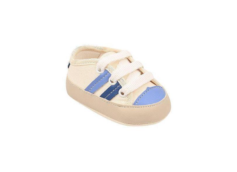 Tenis Infantil Mix de Materiais Detalhes Bordados - Baby Soffete, Marf