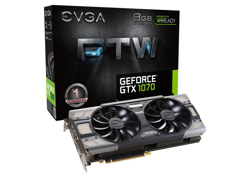 Placa de Video NVIDIA GeForce GTX 1070 8 GB GDDR5 256 Bits EVGA 08G-P4-6276-KR