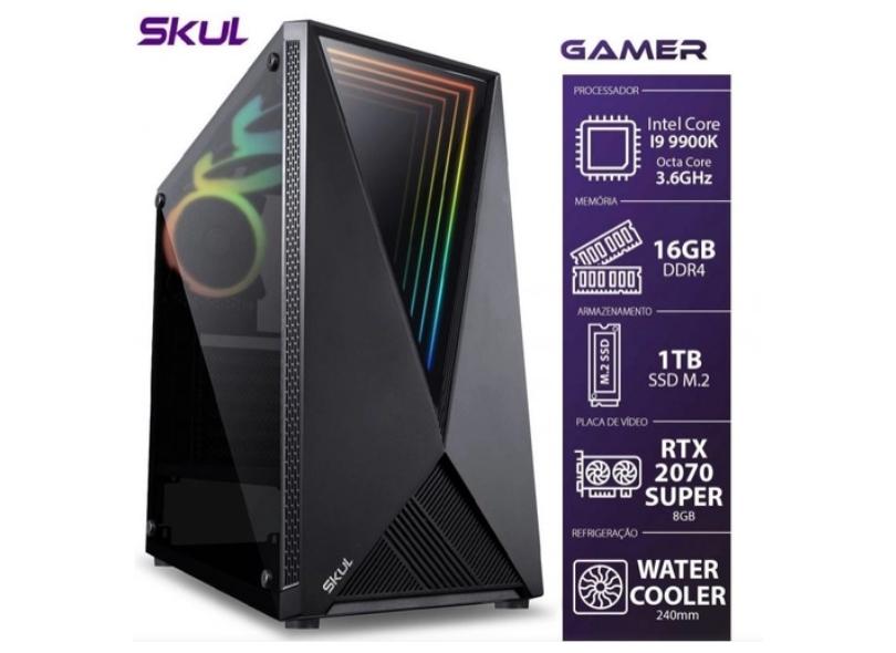 PC Skul Gamer Intel Core i9 9900K 3.6 GHz 8 GB 1000 GB -RW Linux G9900KWM1T16