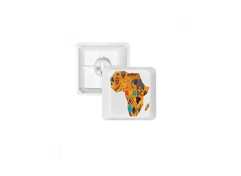 Mapa da África Elefante Africano Savanna Teclado Mecânico Kit de Atualização para Jogos PBT