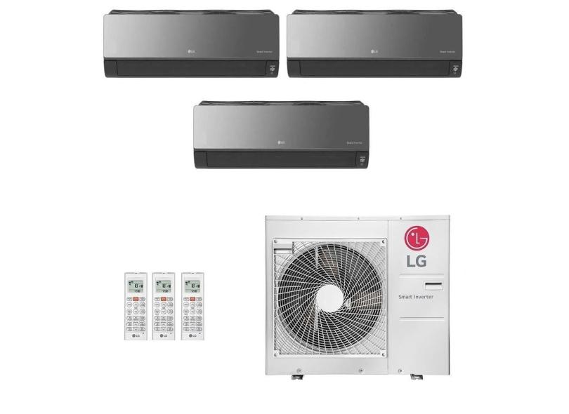 Ar-Condicionado Multi Split Inverter LG 36.000 (2x Evap HW Artcool 9.000 + 1x Evap HW Artcool 24.000) Quente/Frio 220V