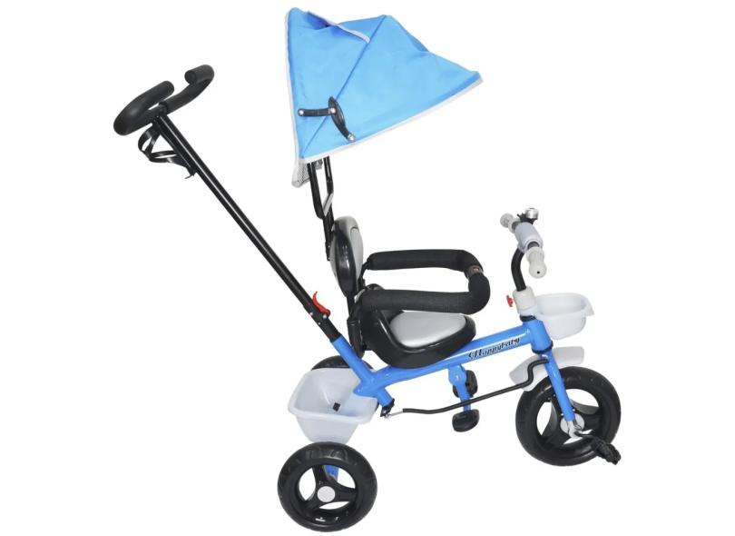 Triciclo Infantil com Haste Empurrador Pedal Motoca Velotrol 2 em